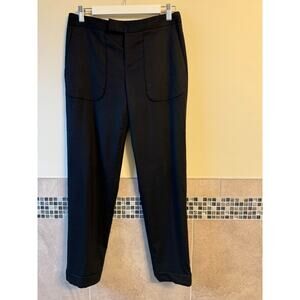 Rag & Bone Black wool blend Cuffed Tapered Leg Pant SZ 2 NWOT